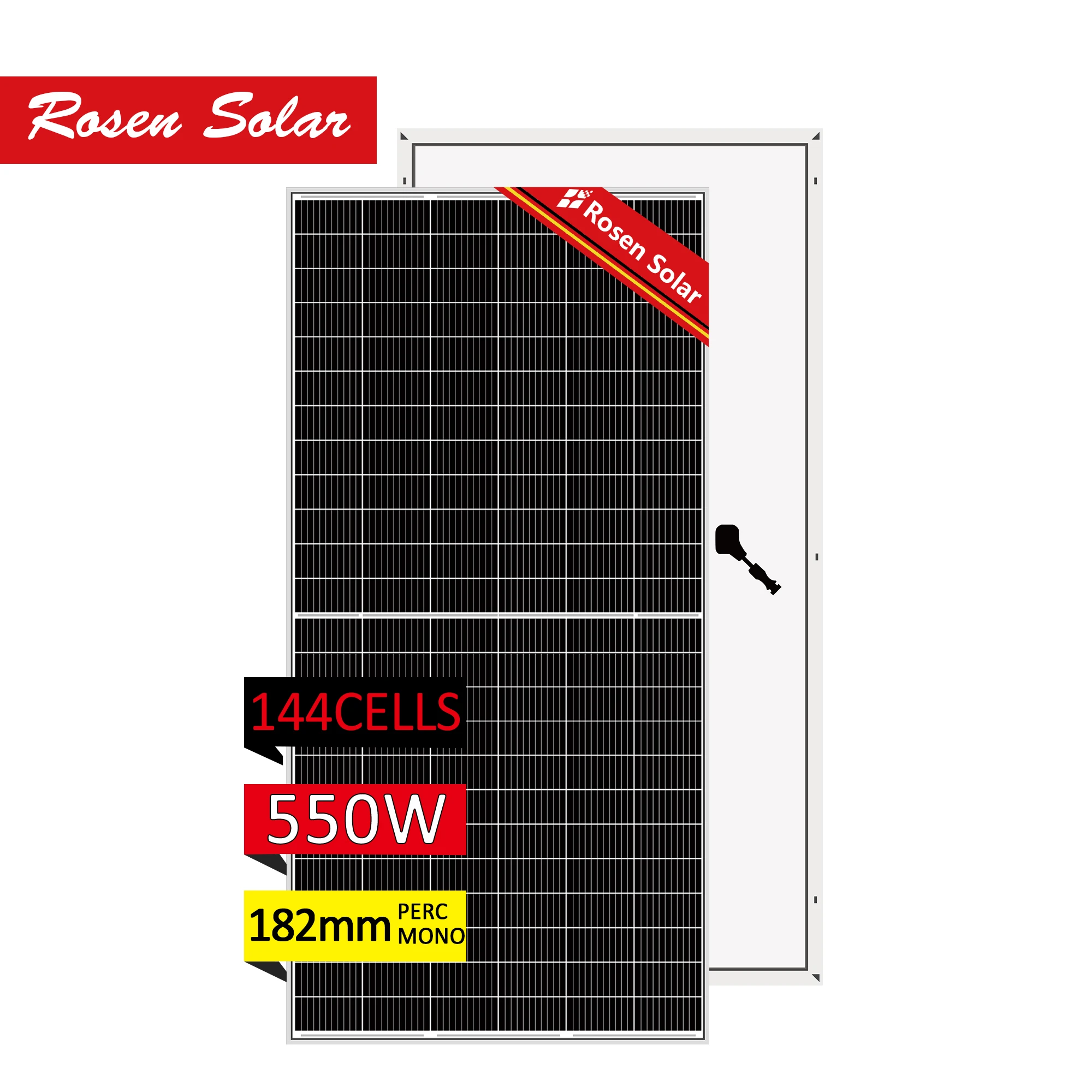 Rosen Solar High Efficiency 182mm Half Cell 550w Solar Panels For Home Use