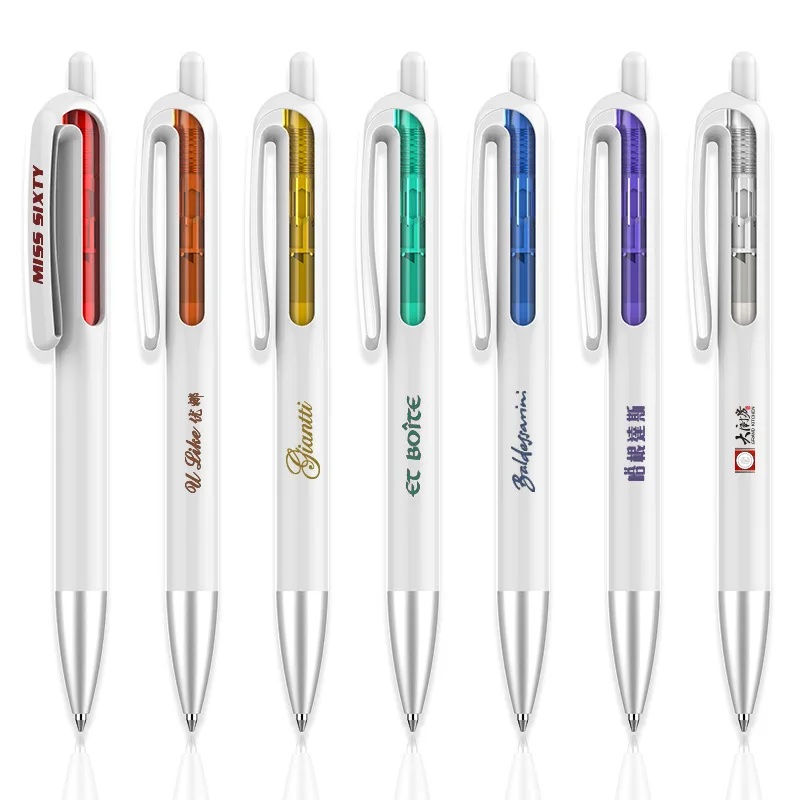 China Professional Manufacture Luxury Metallic Promotional Ball Pen Colorful Press Action Professional Ballpoint Pen With Logo
