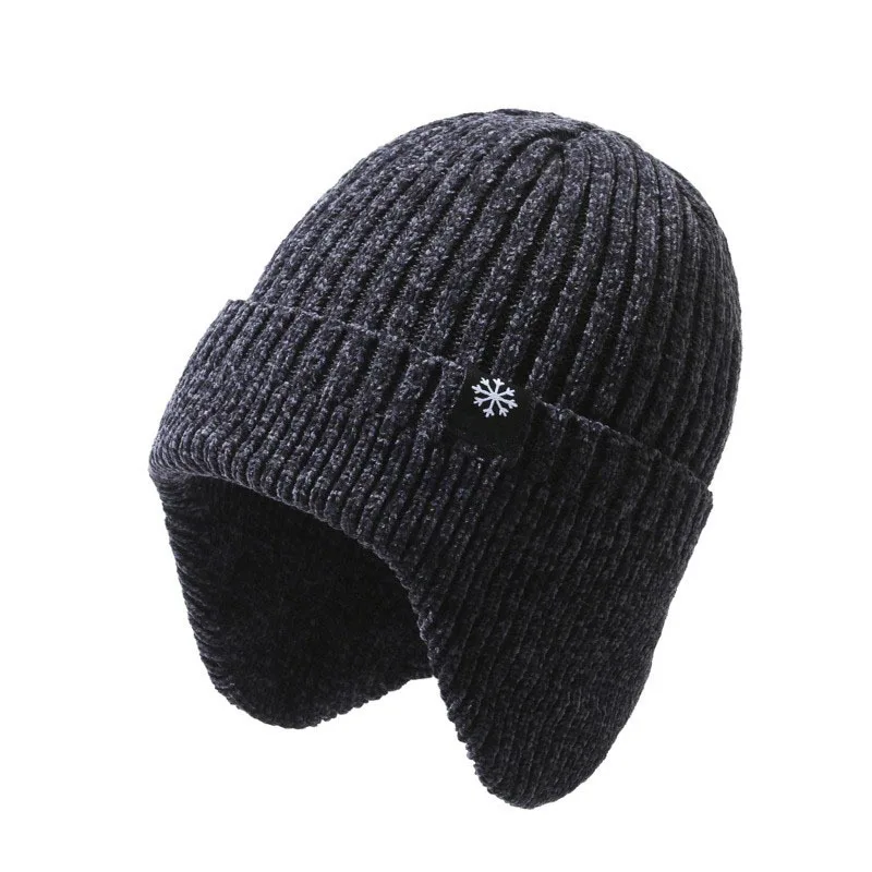 BESTELLA High Quality Acrylic Winter Beanies Fashion Design Ear Wrapped Knit Hats with Snowflake Printing Patterns Warm Hats