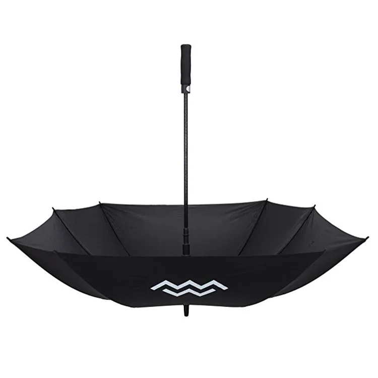 golf umbrella square wood handle custom logo newspaper print windproof 27 inch 30 inch automatic open straight umbrellas