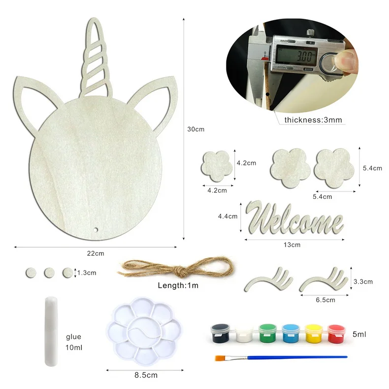 Wholesale DIY Garden Round Hanging Welcome Home Door Wooden Sign