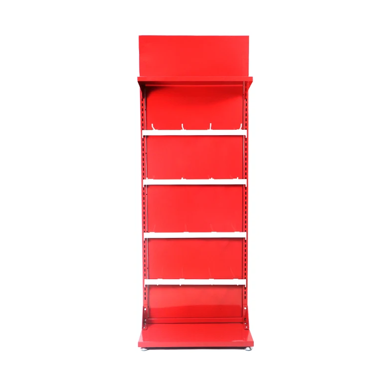 Factory Sale Custom Product Display Rack Adjustable Height Metal Racks Shelves for Shop With Hooks and Shelf