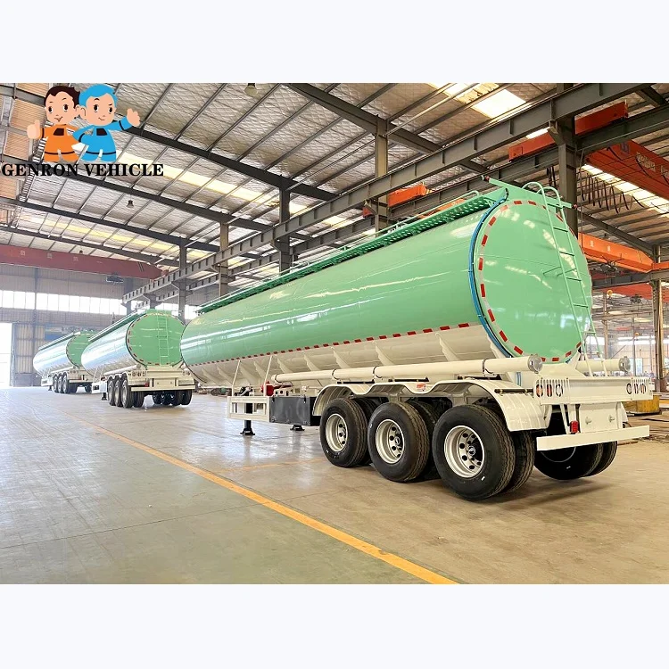 3 Axles 40 Feet Fuel Tanker Trailer 5 Compartments 35000 Liters Oil Tanker Carbon Steel for Angola Congo Use