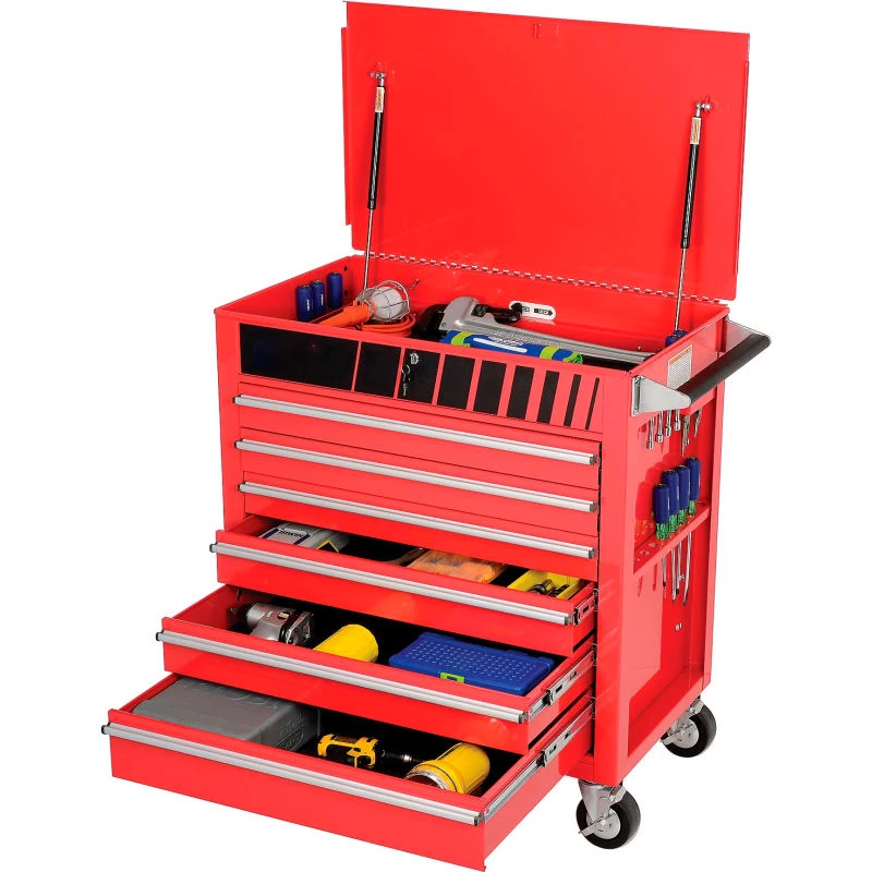 Ball Bearing heavy load tool trolley cabinet tool cart with 6 drawers