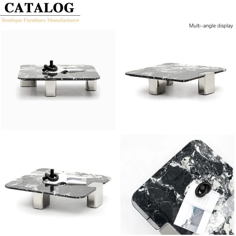 Home Furniture Set Elegant Coffee Table Living Room Coffee Corner Centre TV Table marble Tea Table