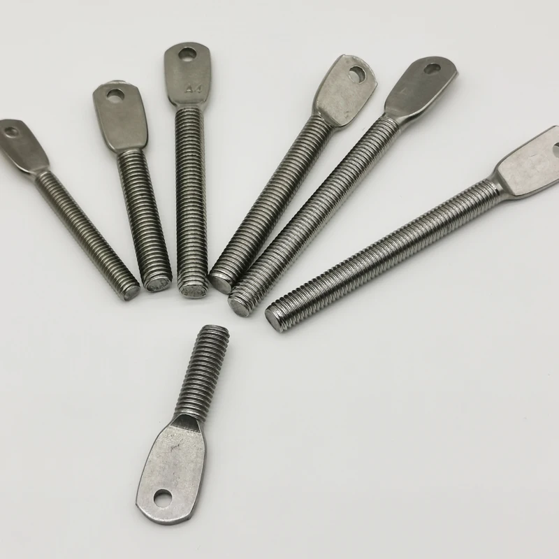 Chinese provider cnc machining cnc turning stainless steel flat head long threaded bolt