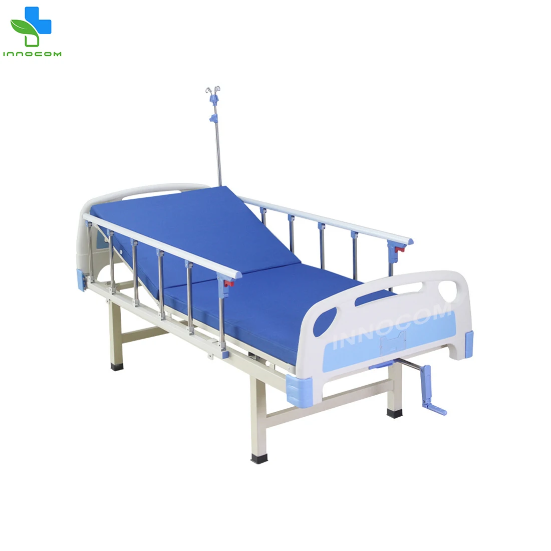 Best-selling flat-surfaced single manual crank care bed with a sturdy frame and easy crank operation for reliable performance
