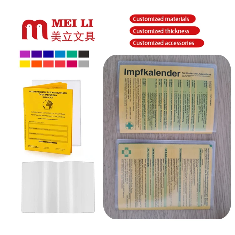 Clear Passport Holder Travel Document Organizer PVC Sleeve Protector Credit Card Holder Accessories