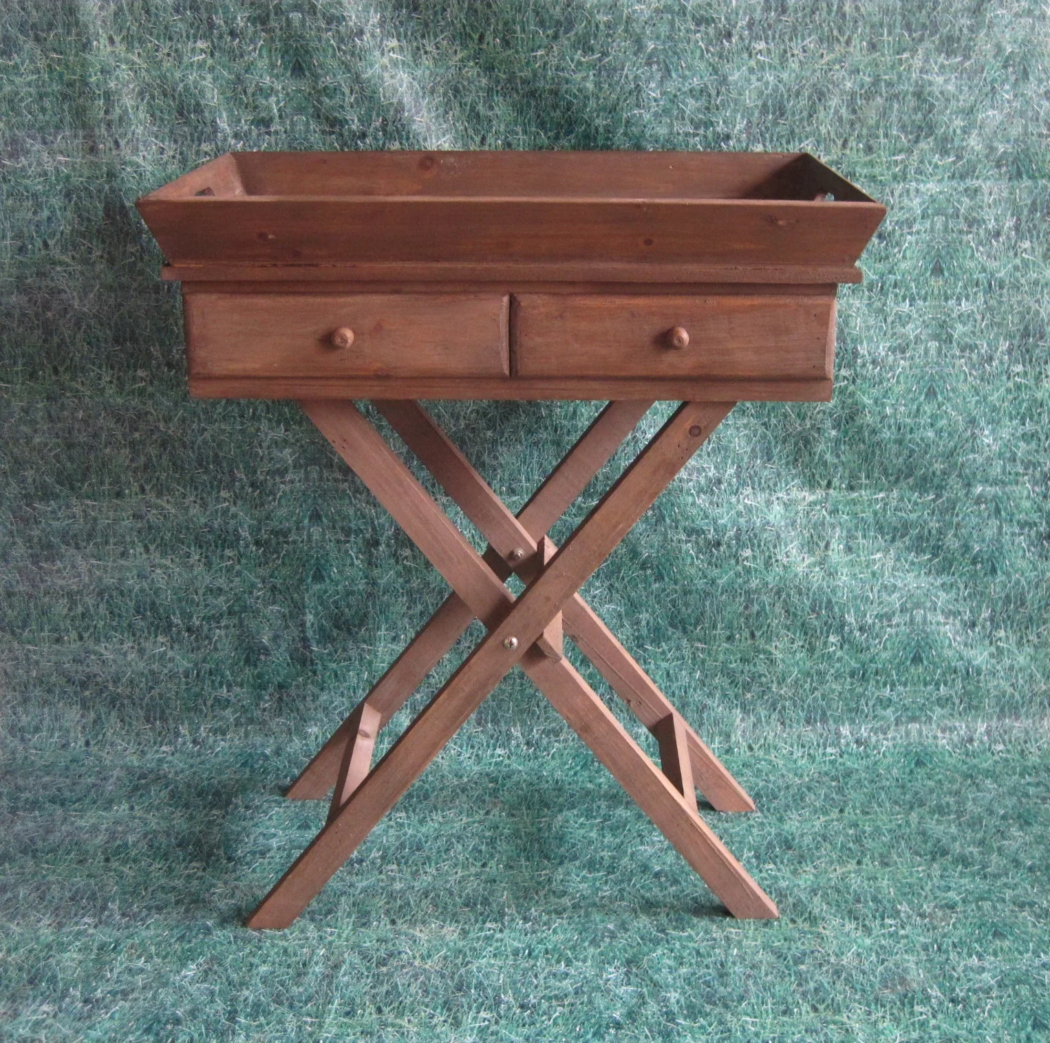 Деревенский деревянный поднос Luckywind FSC, сервировочный поднос с 2 перекрестными ножками