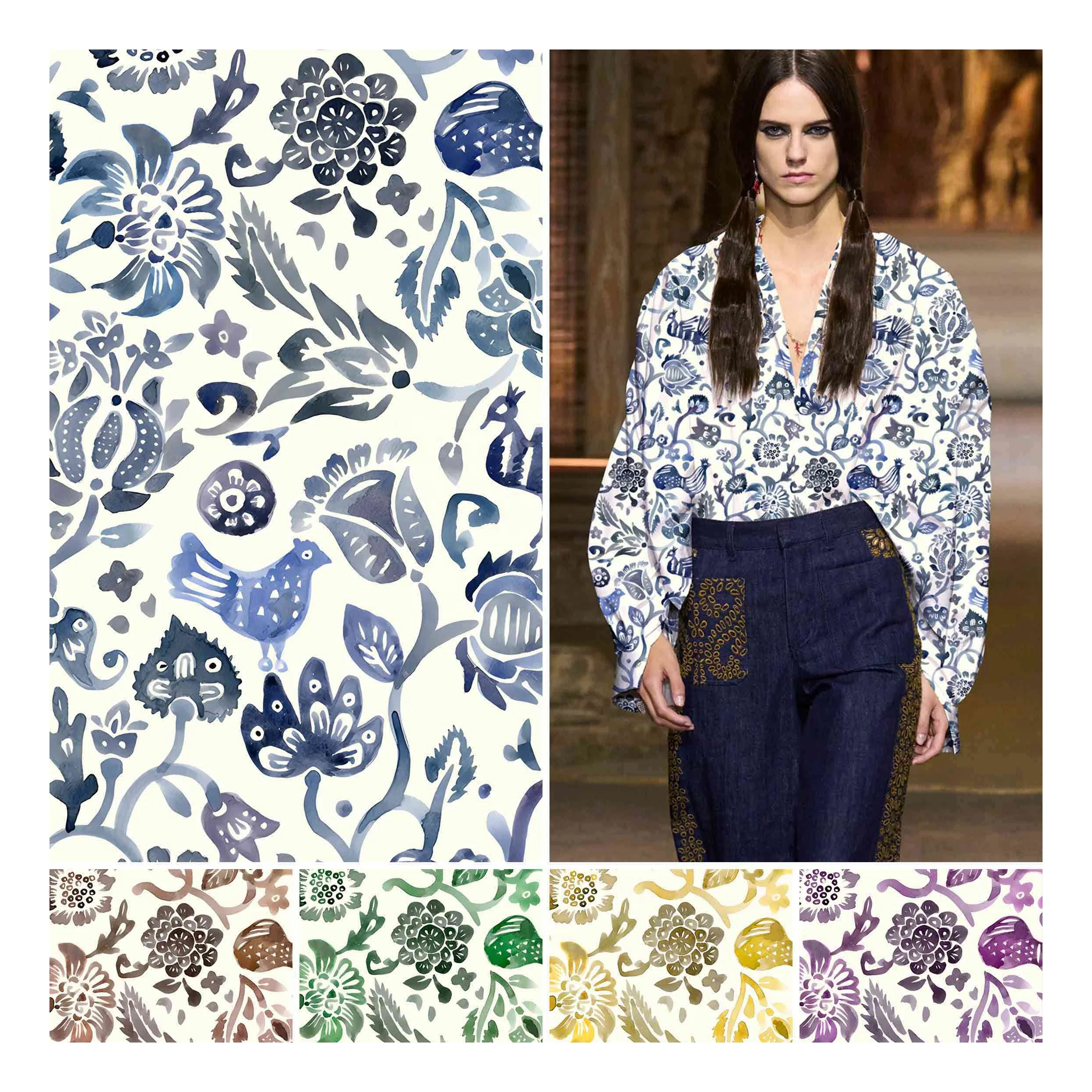 Skin-friendly soft touch wholesale custom digital print tencel fabric for baby cloths