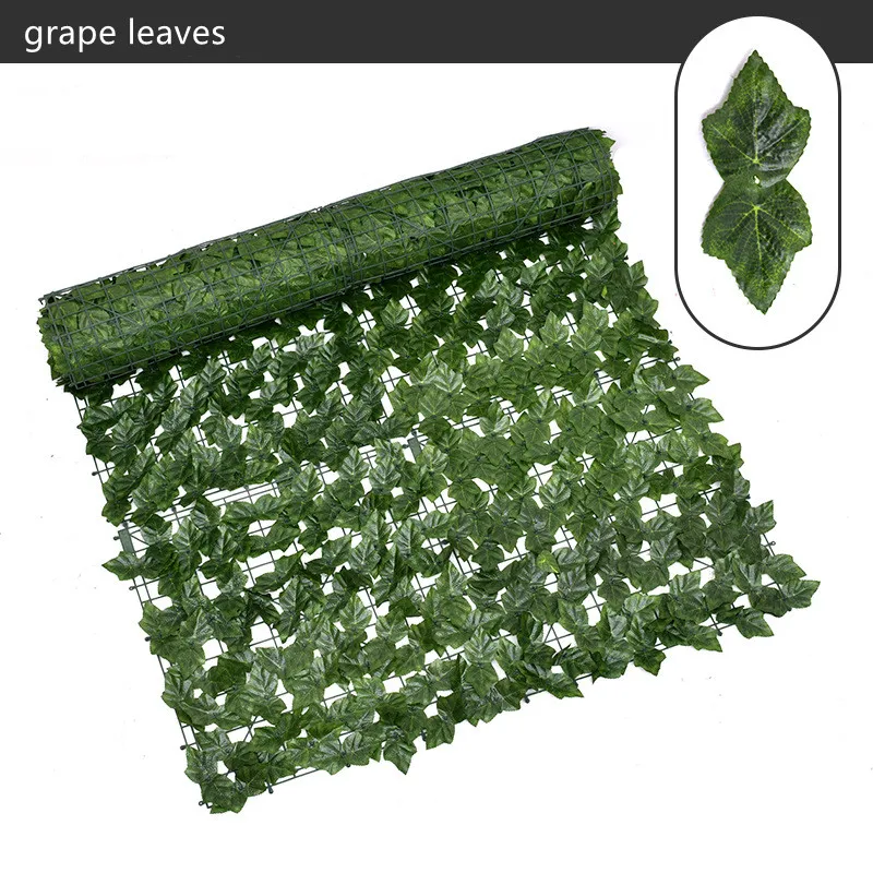 High Quality Hot Selling Artificial Hedges Faux Ivy Leaves Fence Decoration Artificial Grass Hanging Artificial Leaf Decoration