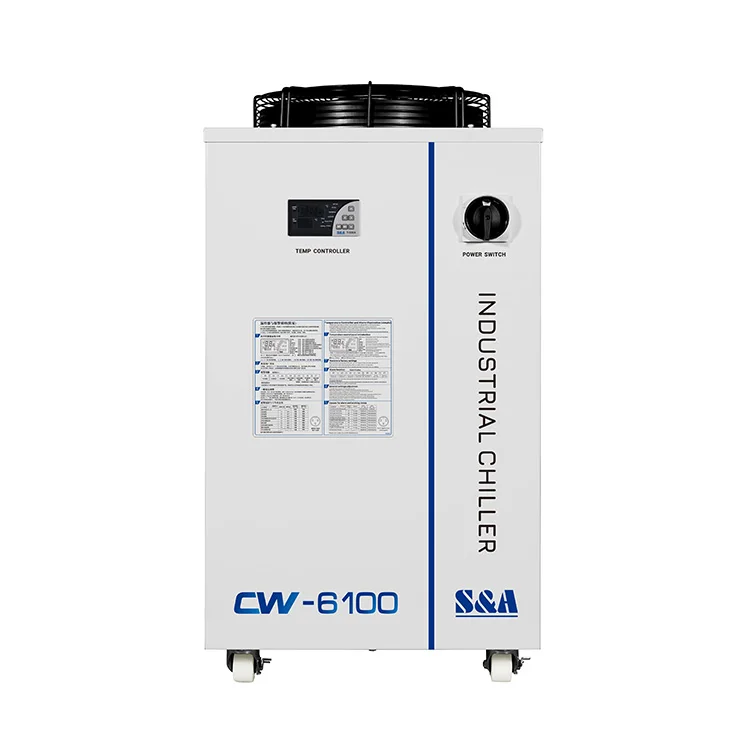 S&A CW-6100 Intelligent Temperature Control Safty 4.08kW/4.24kW Industrial CNC Spindles Laser Chiller