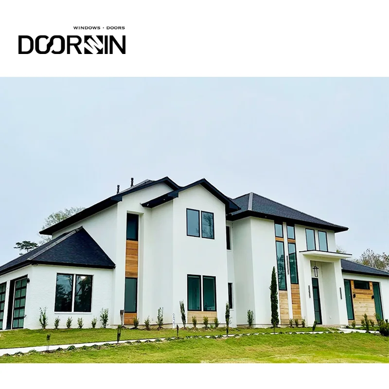 Doorwin Residential Baton Rouge Louisiana Project New Design Security Aluminum Fixed Window Glass Railing Balcony