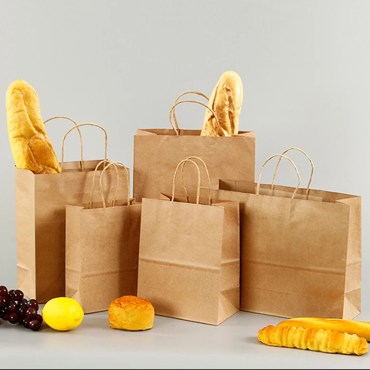 personalized kraft bag china paper bags with handles and logo