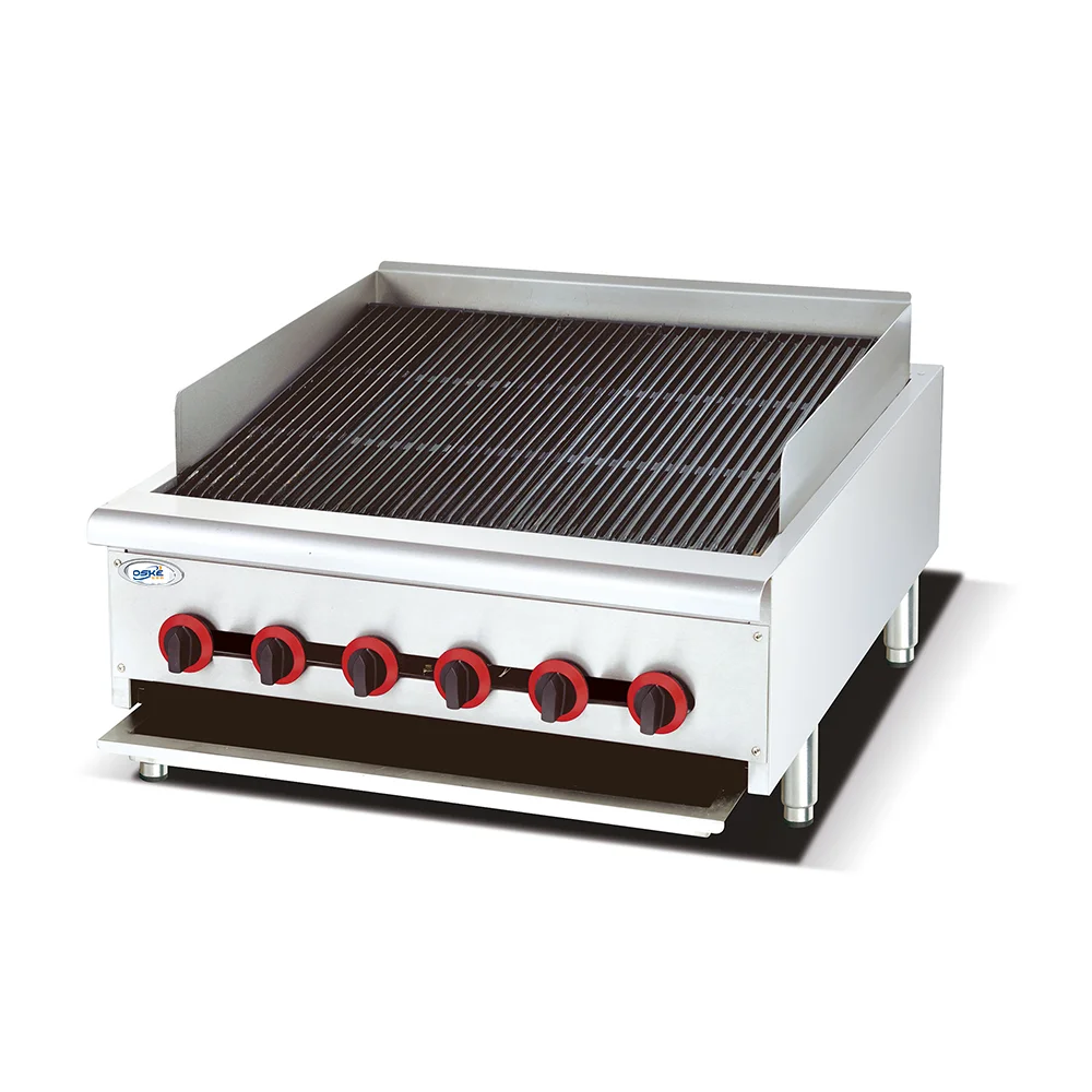 Gas Griddle Commercial 60' Heavy Duty 5 Burners Flattop Grill LPG Gas Stainless Steel Hot Plate Kitchen Machine For Restaurant