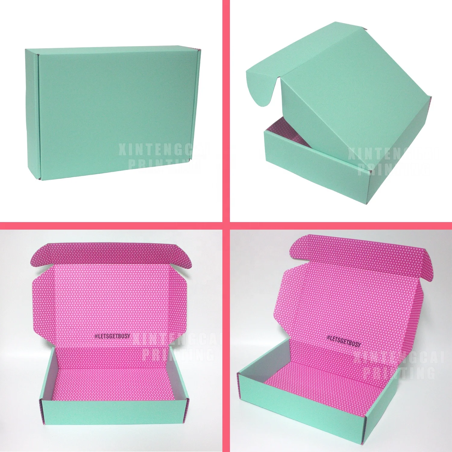 Custom Logo Personalised Ecommerce Cardboard Paper Zipper Packaging Box Corrugated Shipping Mailer Box With Logo