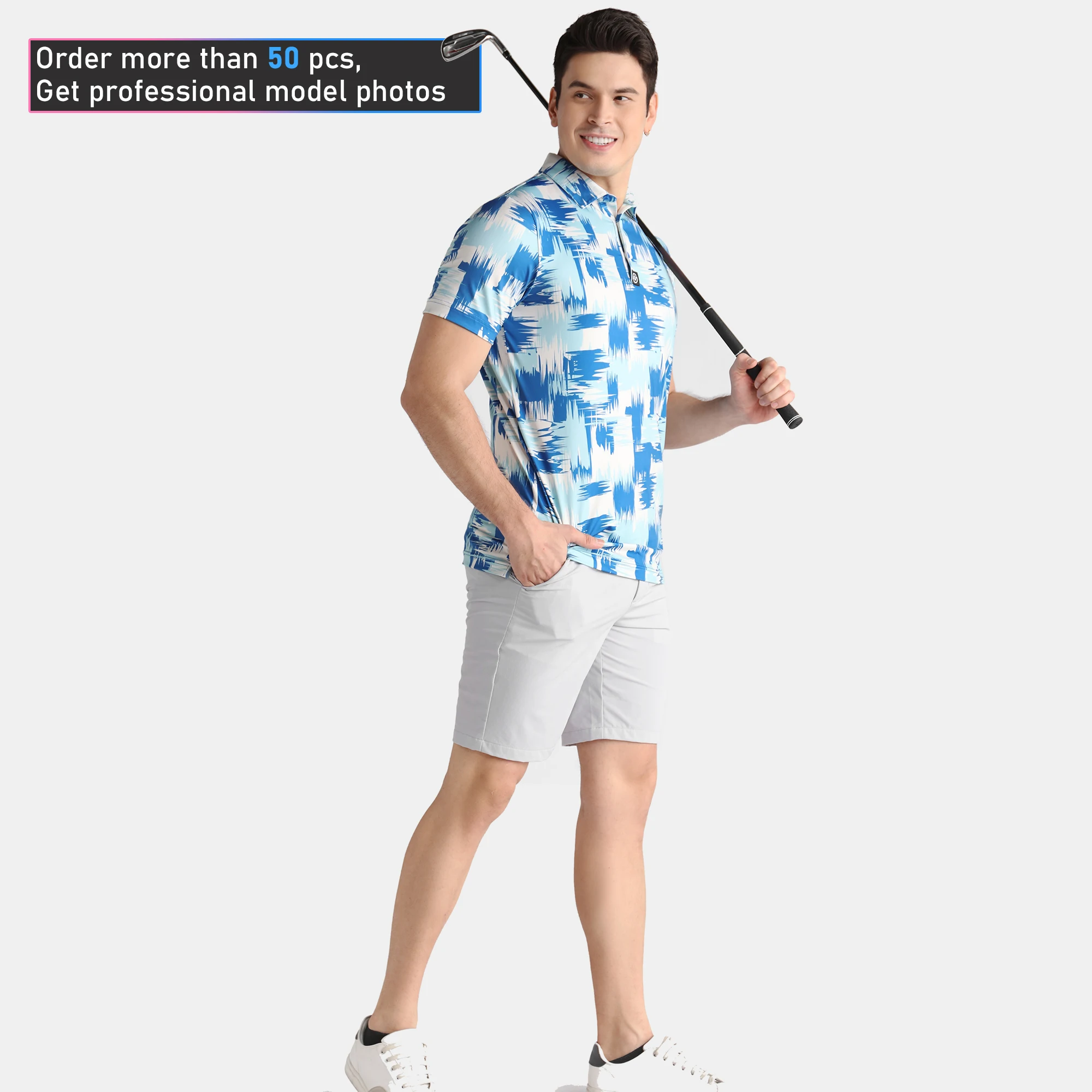 Custom logo men golf polos shirt collar design dry fit sublimation playeras polo golf t-shirt