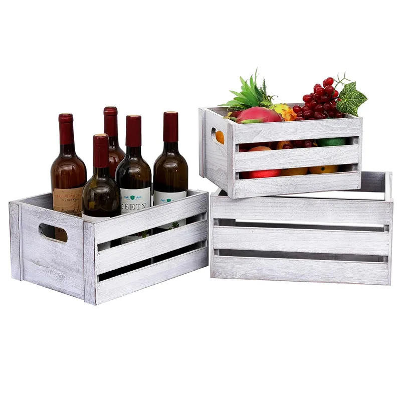 Rustic Display Decor Boxes Rustic Wooden Crates For Storage Decorative Wood Crates Nesting Crates Storage Container