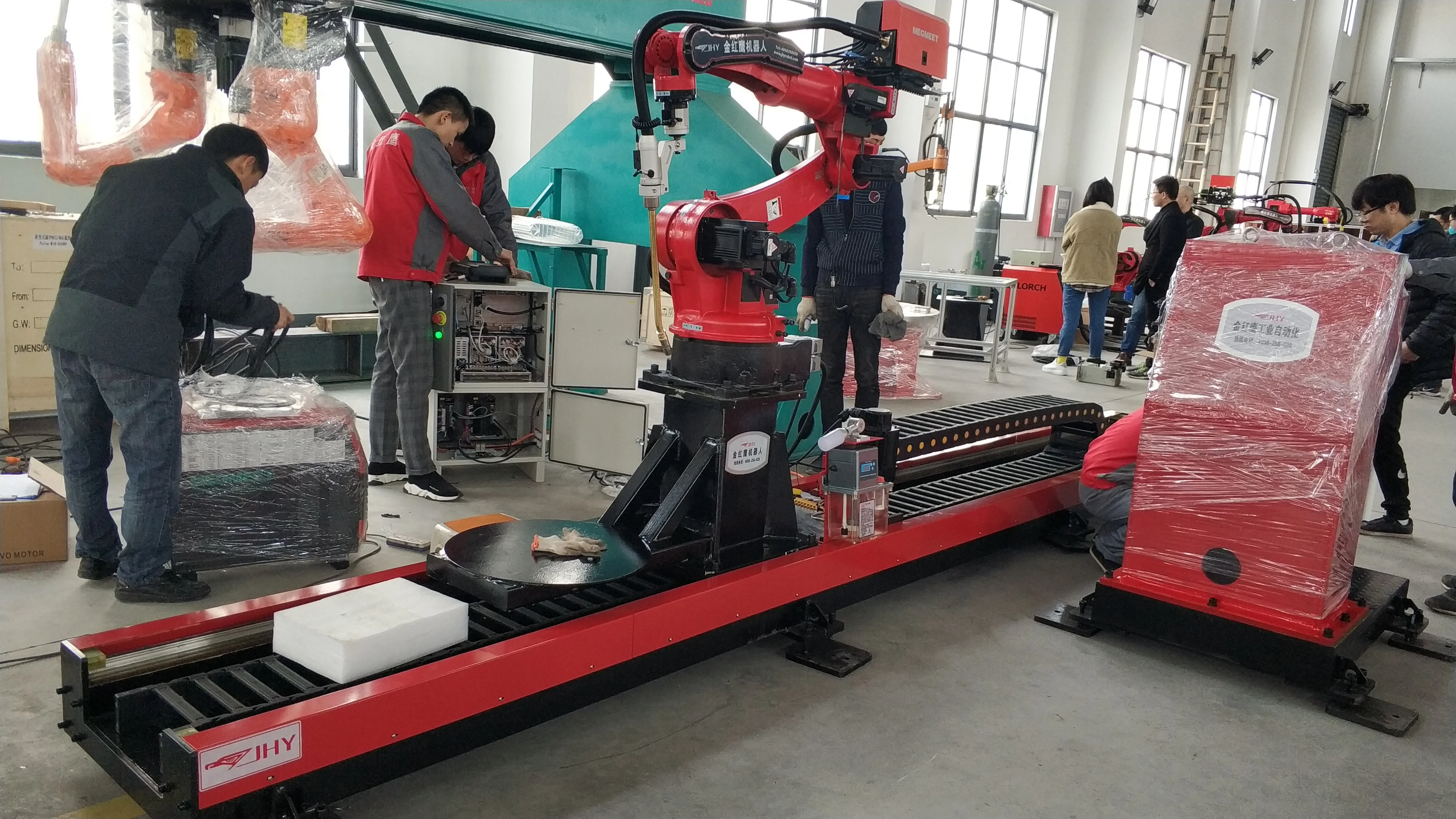 welding workstation walking rail for welding robot positioner