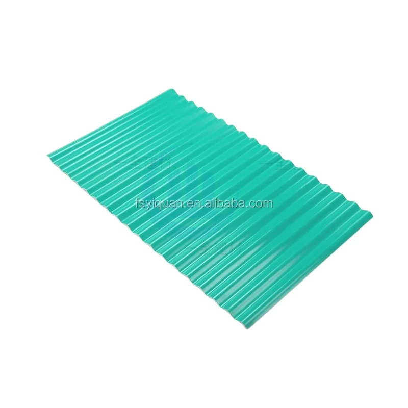 easy installation plastic roof sheet/shining color pvc roof tile/matt surface pvc roof tile