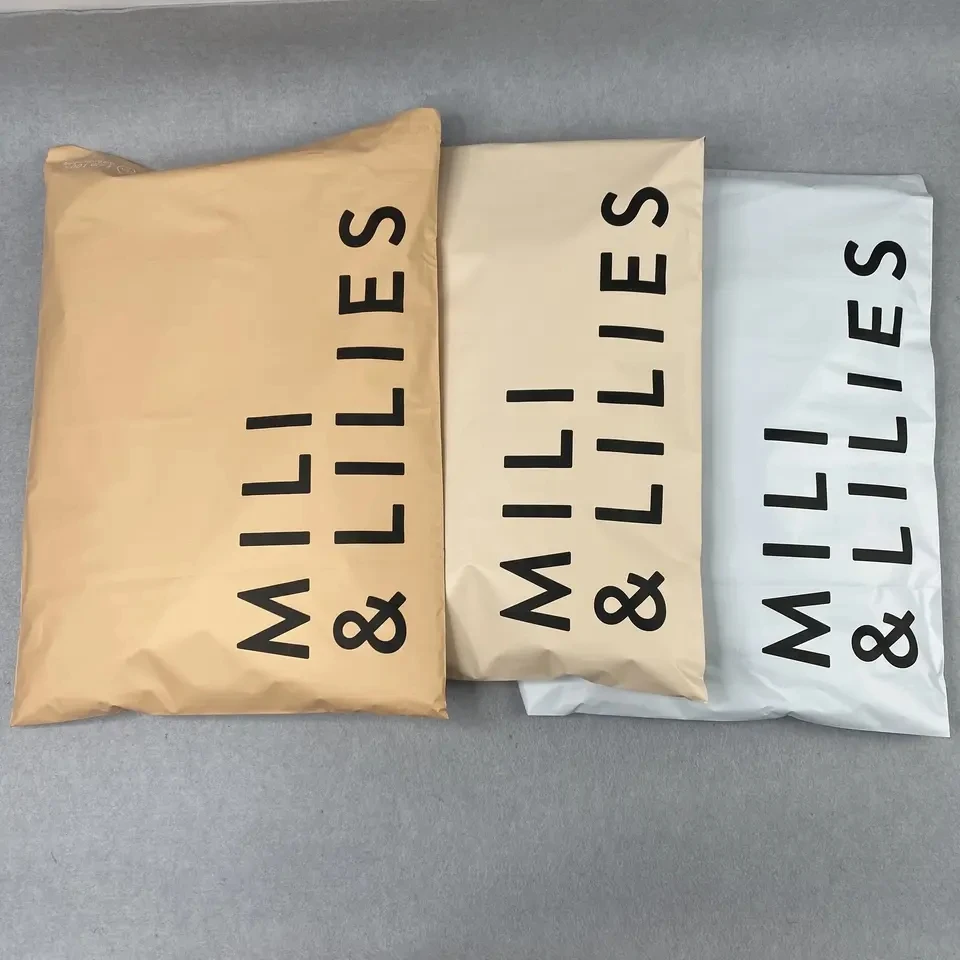 Recyclable express shipping poly mailer apparel clothing packaging plastic bag mailing bags with your own logo custom