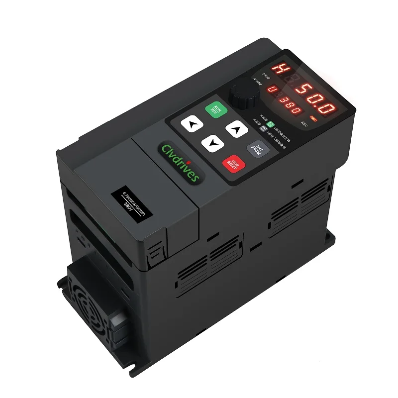 0.75KW 380V  Frequency Inverter Variable Speed Drive China VFD 3 Phase  Inverters  for Motor/Fan