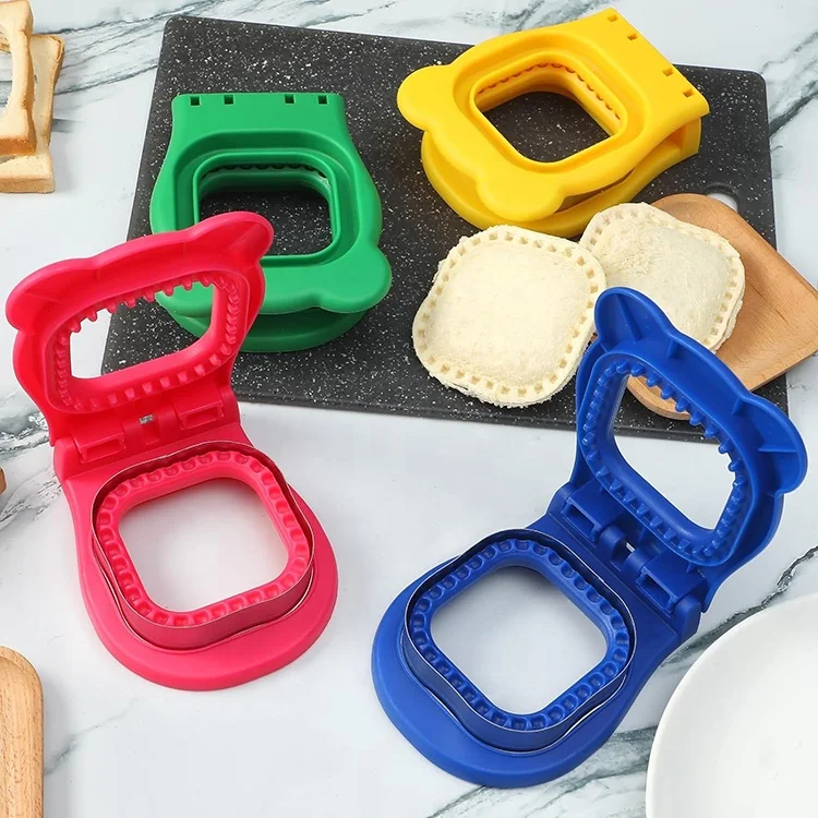 Sandwich Press Round Shape Cutter and Sealer Crustless Sandwich Press Mold Cookie Bread Pancake Maker