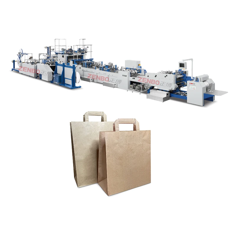 Fully Automatic Sheet Feeding Twist Handle Paper Bag Making Machine ZB1260SF-450