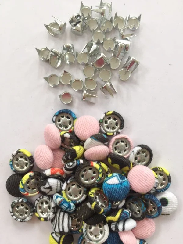 LZ-18 15mm baseball hat top fabric covered button