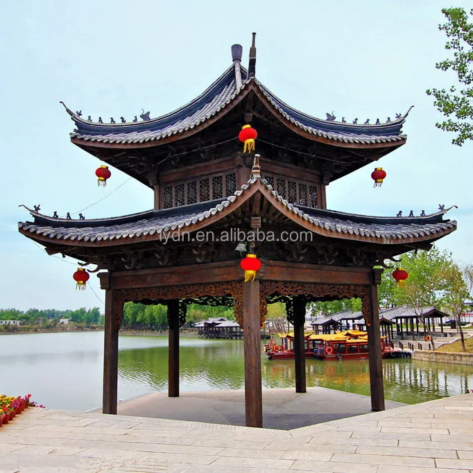 Outdoor Wooden Prefab Gazebo Building Garden Style Set Install