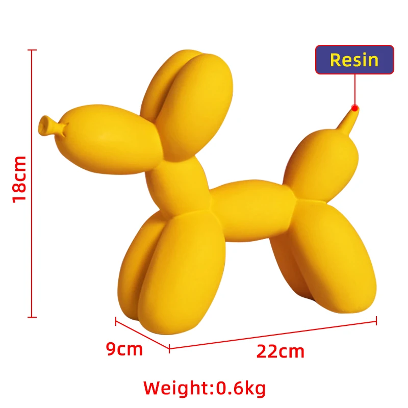 Nordic balloon dog decoration resin creative simple living room table top resin ornaments balloon dog