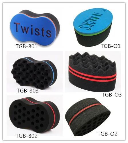 Hot sale Hair Curl  Twist Sponge 8 shape With Holes Sponge Curly Hair Twist Sponge Foam For Black Men