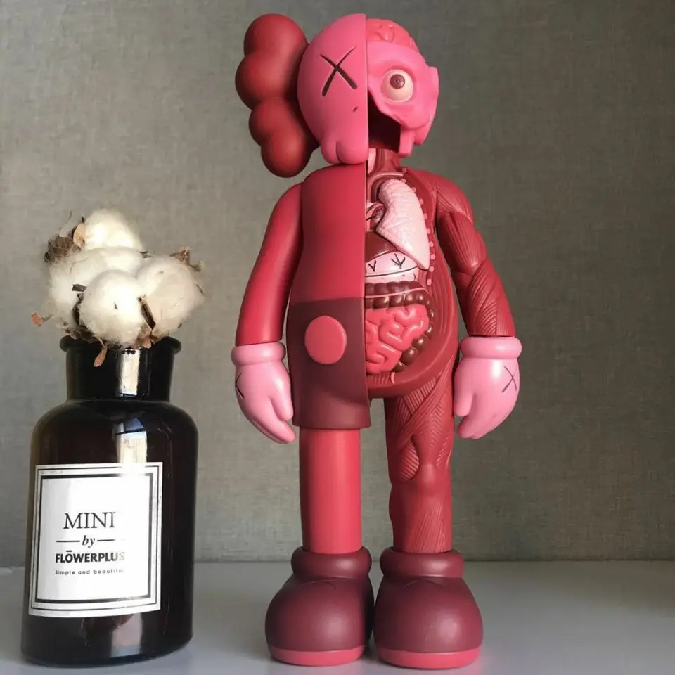 Скандинавские современные поделки Kaws скульптура в натуральную величину полуанатомическая статуя Bearbrick для украшения