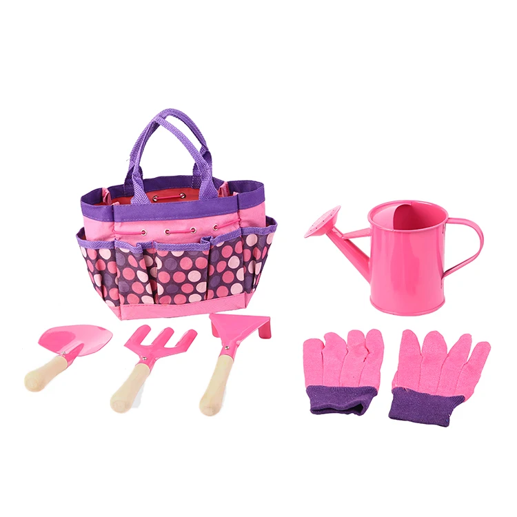 Kids garden shovel water can tools set garden agricultural tools