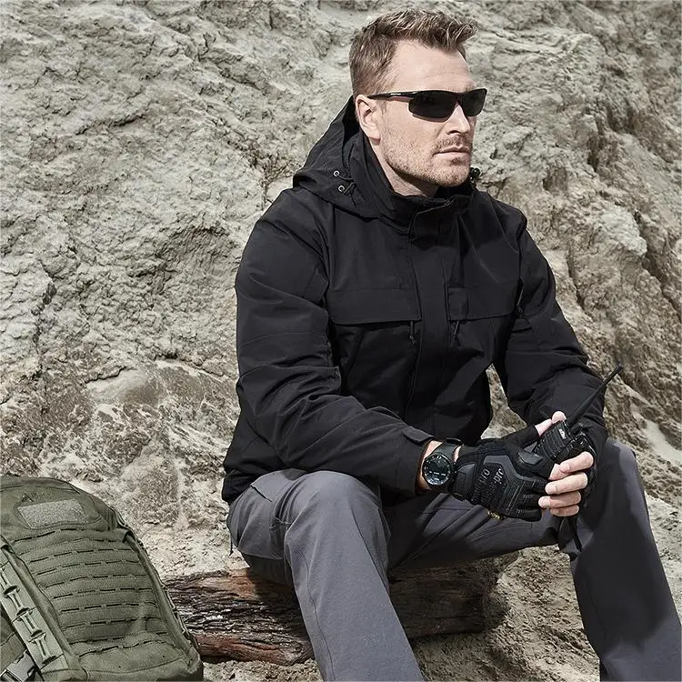 3 In 1 Parka Windbreak Outdoor Sports Shooting Combat Clothing Suit Camouflage Hooded Coat Tactical Workwear Jacket Uniform