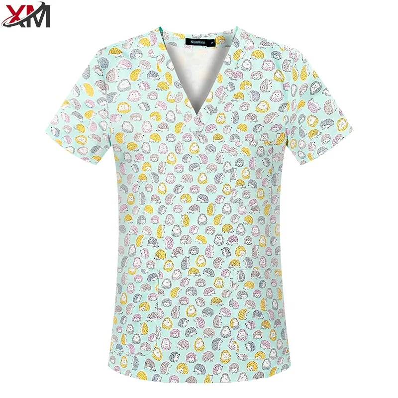Hot Sell Hospital Medical Custom Logo Scrubs Jogger Nursing Breathable Fashionable Breathable Hair Salon Scrubs Uniforms Sets