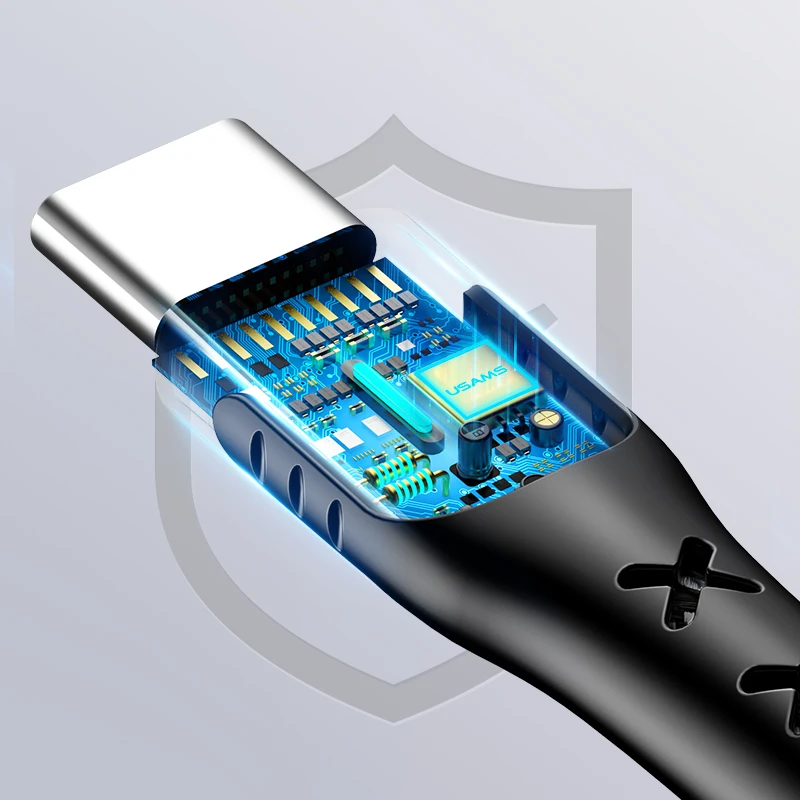  Usb-кабели Usams Type-C USB-C кабели для зарядного устройства телефонов светодиодная лампа 5А кабель быстрой зарядки Huawei 1 2