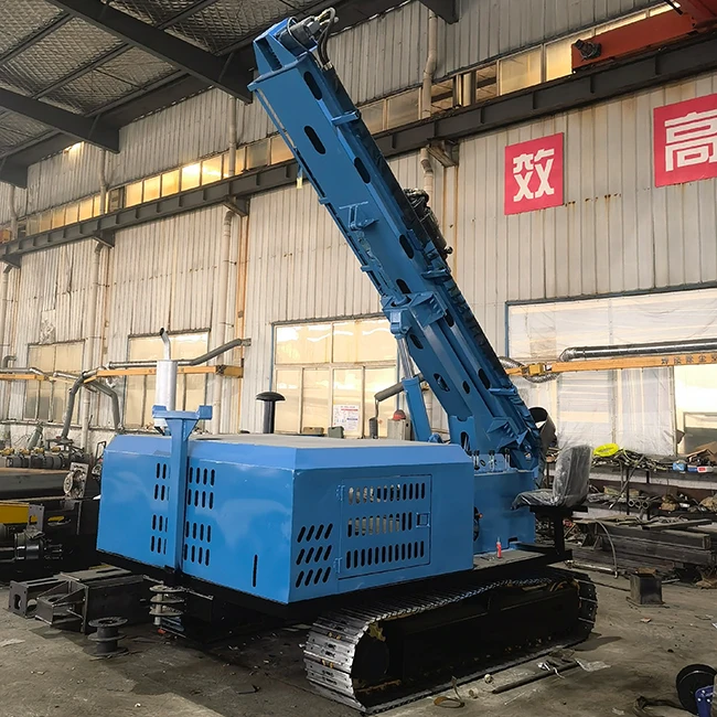 Efficient Solar Panel Plant Pile Ramming Machine with Hydraulic Press