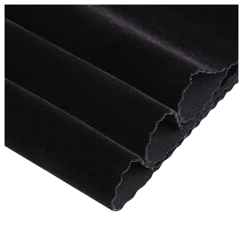 Высококачественная черная бархатная ткань, хлопковая бархатная ткань