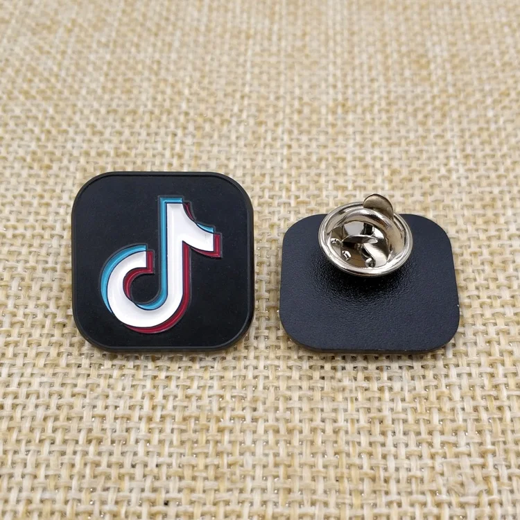 Customized design metal pin fashion brooch with glitter