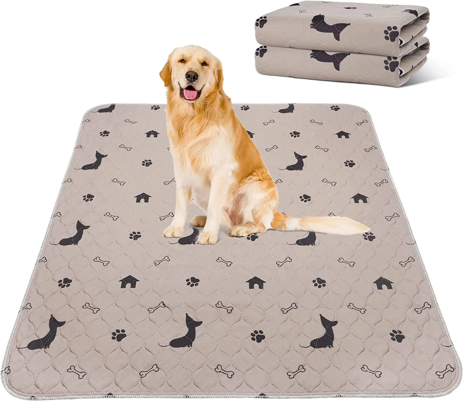 Augenstern Dog Pee Pads Reusable Puppy Pads Non Slip Resistant Pet Crate Mat  Absorbs Urine dog toilet mat