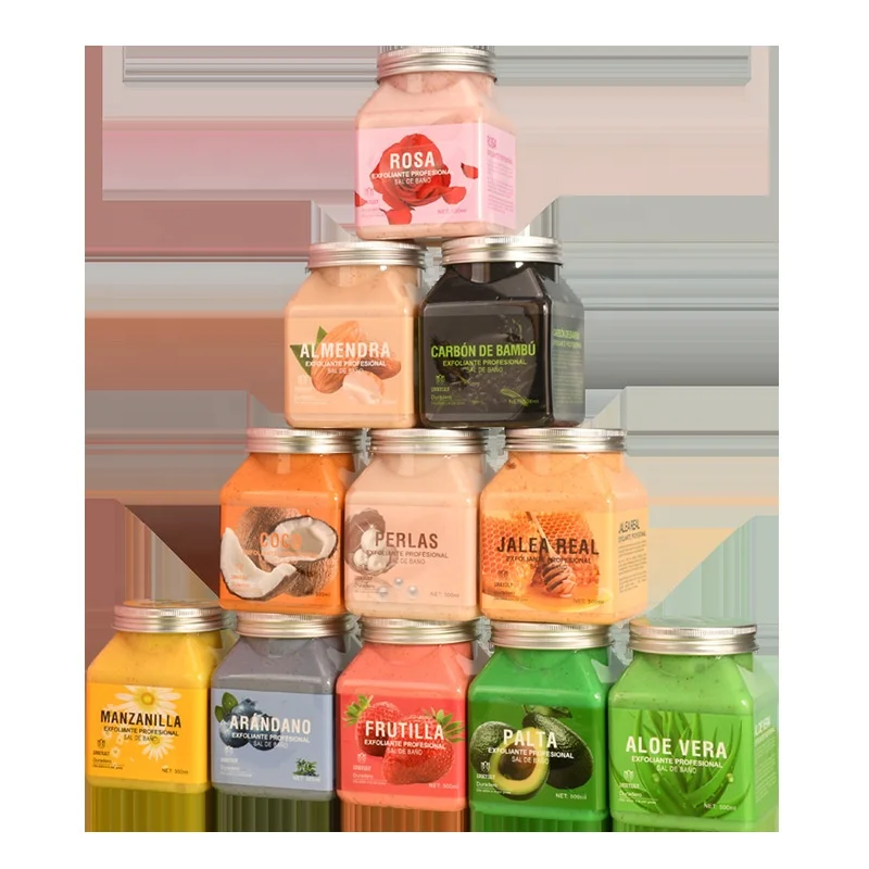 Sea Salt Bodyscrub Skin Brightening Blueberry Shea Butter Exfoliating Private Label Sugar Natural Fruit Face Body Scrub