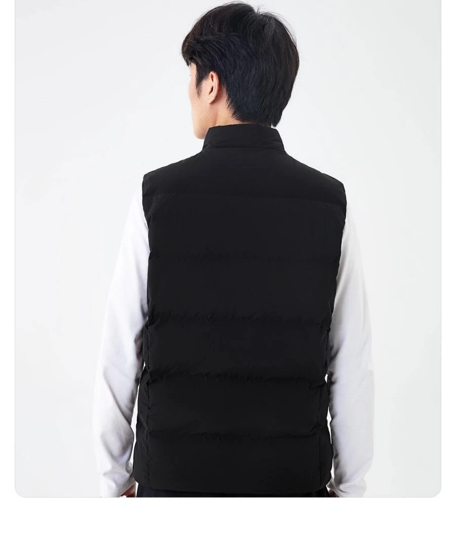 Мужской толстый пуховик без Рукавов Супер Теплый зимний жилет с молнией модная верхняя одежда