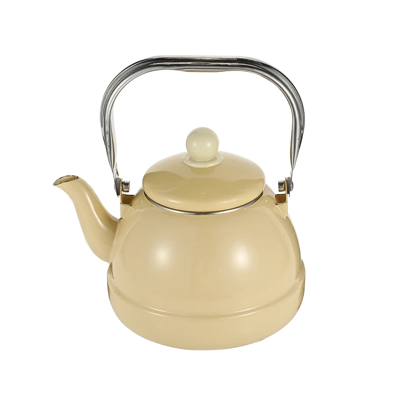 Japanese Style with Steel Handle 1.5L Tea Pot Kettle Enamel Teapot for Home