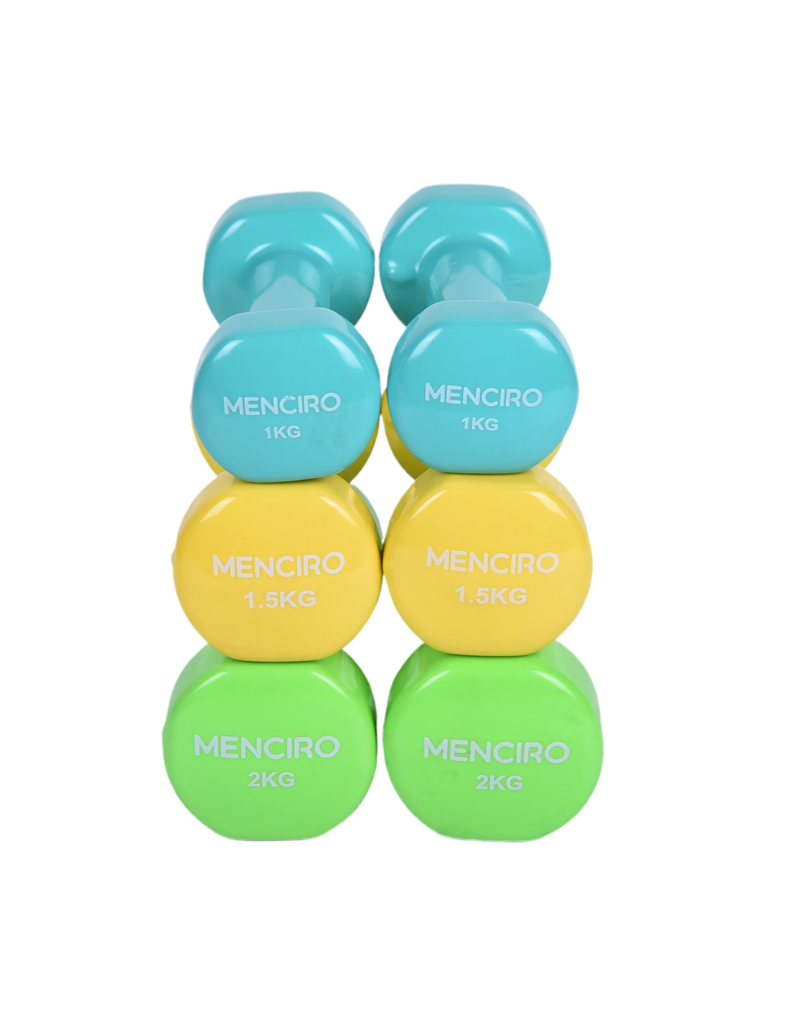 Manufacturer Supply Gym Home Workout Free Weight Fitness Women Bodybuilding Colorful Fitness Solid Weights Dumbbell Set