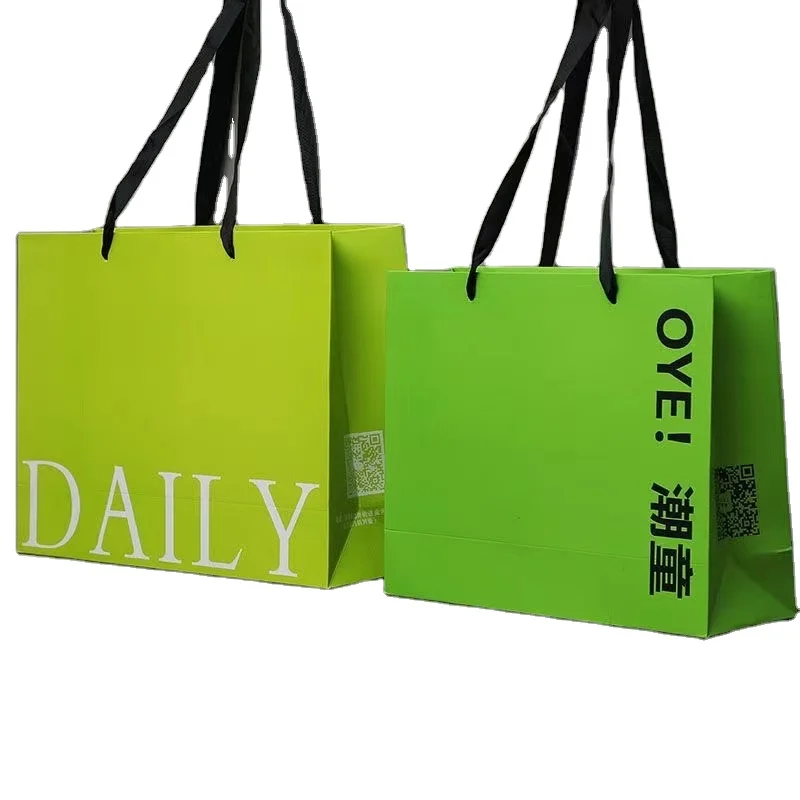 Custom Kraft Paper Bags Handmade Logo Packaging and Shopping Bags for Gifts and Clothes Small batch customization
