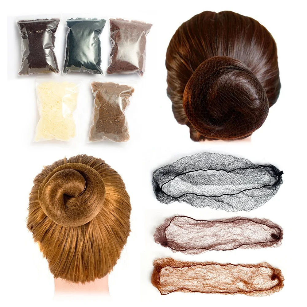 Invisible  Black Blonde Color  Elastic Aperture 5mm 20 Inches Wig Mesh Hair Nets Dance Hair Nets for Buns Nylon Hair Nets