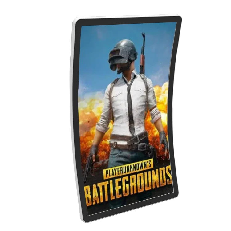 Full HD resolution curved digital display wall mounted digital signage indoor curved digital touch monitor