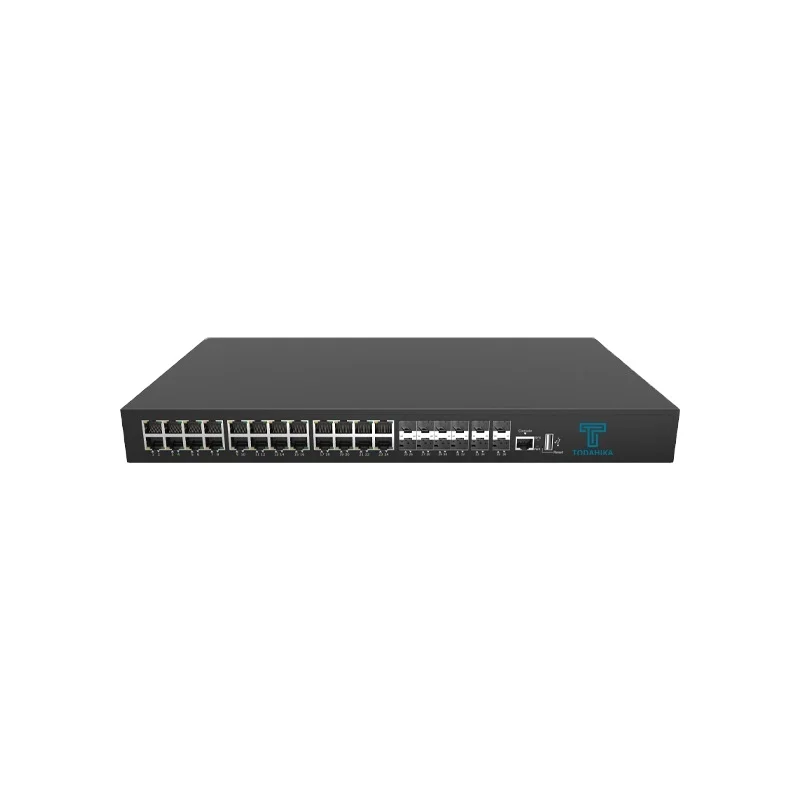 CE FCC 4 x 10Gigabit SFP+ 8 x Gigabit Combo 16 x 10 100 1000Base-T PoE Layer2 Managed Ethernet Switch