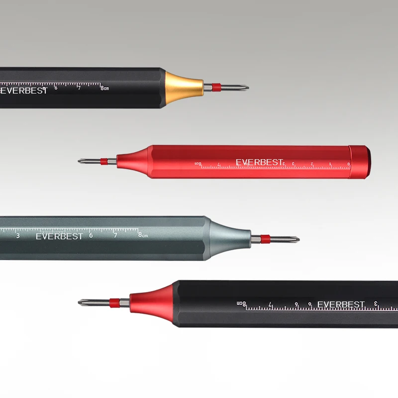 Embedded aluminum alloy multi-function screwdriver Press type Muliti-purpose magnetic 10-in-1 precision screwdriver set